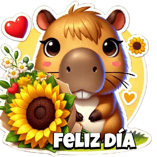 Copybara con ramos buchones💐 12