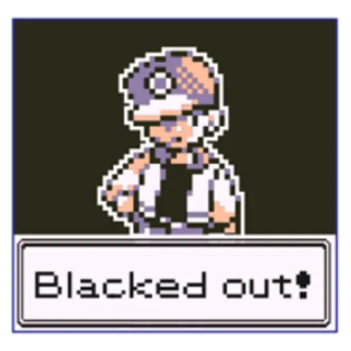 Blacked out!