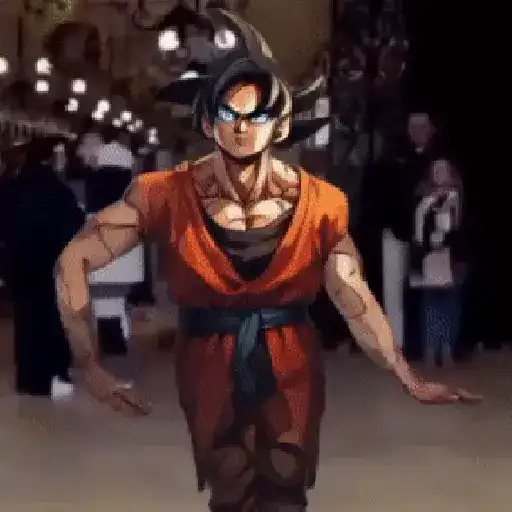 Goku bailando Random😜