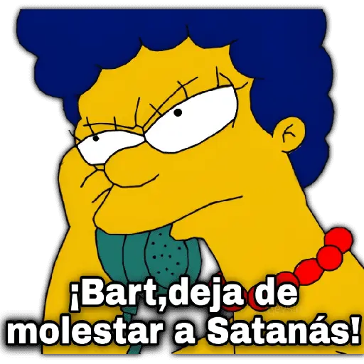 ¡Bart,deja de molestar a Satanás!