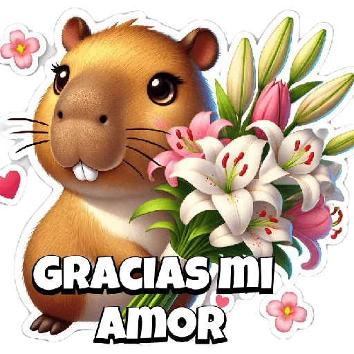 Copybara con ramos buchones💐 5
