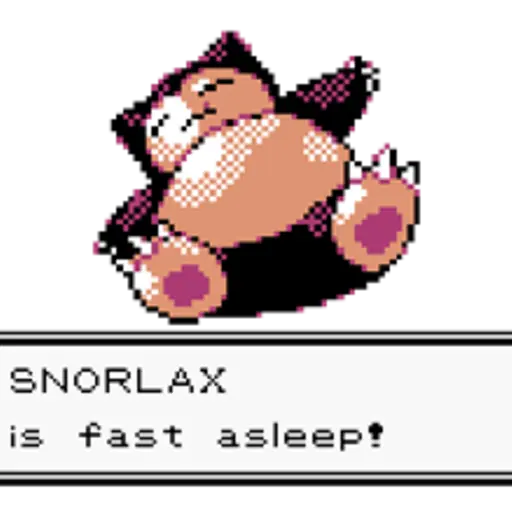 SNORLAX is fast asleep!
