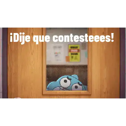 ¡Dije que contesteees!