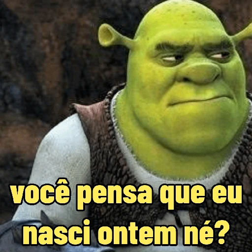 você pensa que eu nasci ontem né?