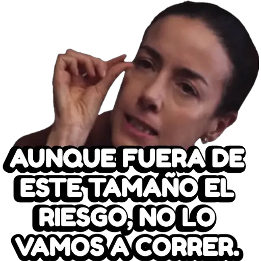 AUNQUE FUERA DE ESTE TAMAÑO EL RIESGO, NO LO VAMOS A CORRER.