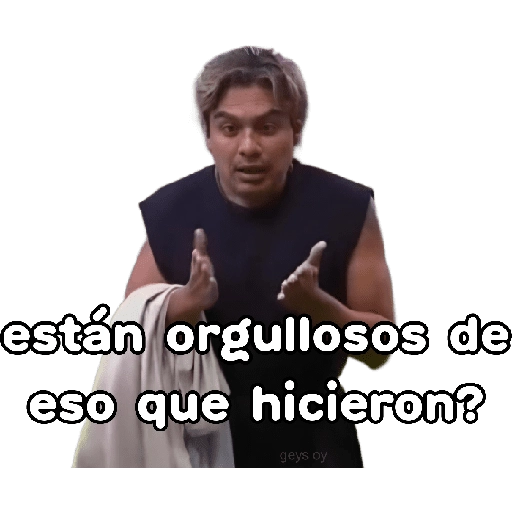están orgullosos de eso que hicieron? geys oy