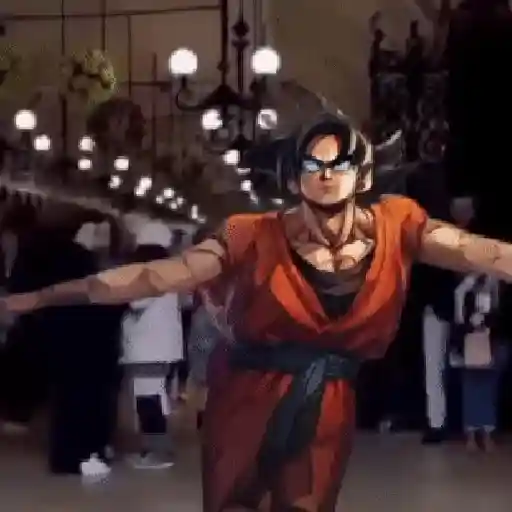 Goku bailando Random😜 8