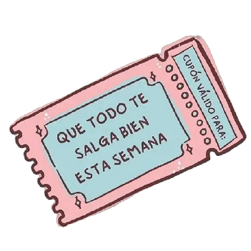 CUPÓN VÁLIDO PARA: 00 QUE TODO TE SALGA BIEN ESTA SEMANA