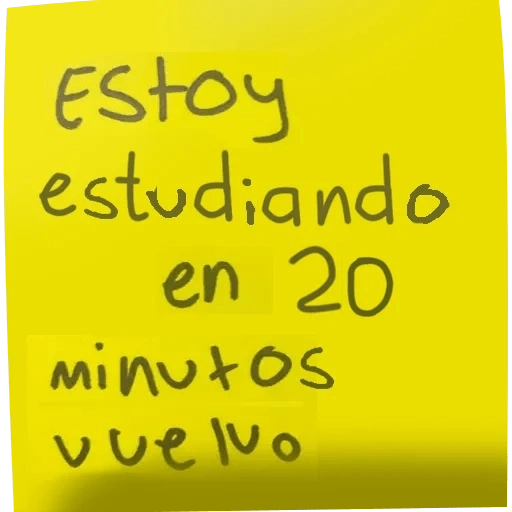 Estoy estudiando en 20 minutos vuelvo