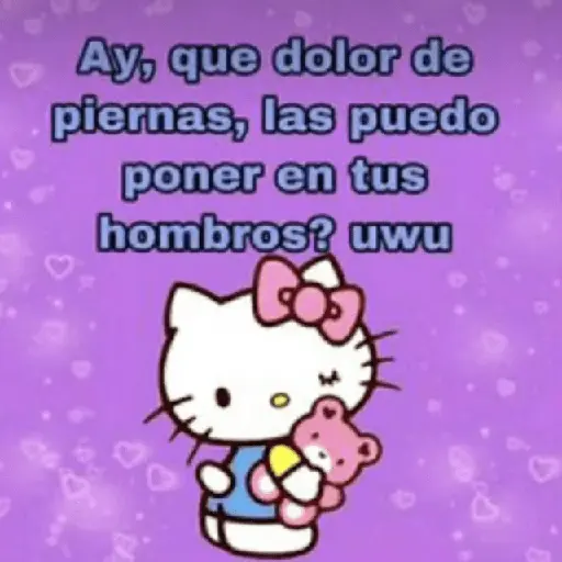 Ay, que dolor de piernas, las puedo poner en tus hombros? uwu CO