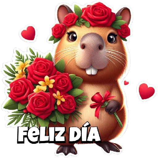 Copybara con ramos buchones💐 9