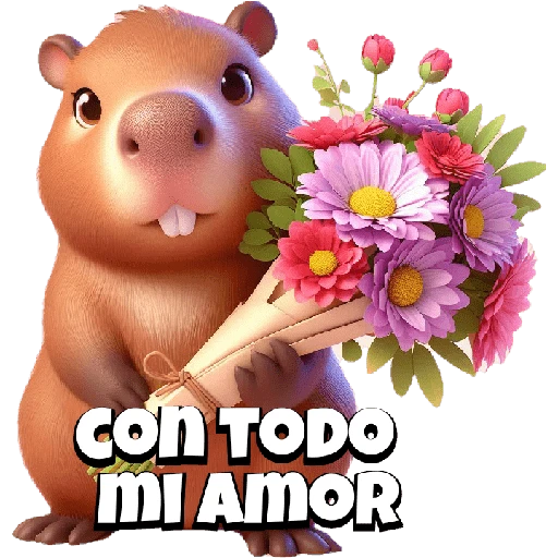 Copybara con ramos buchones💐 16