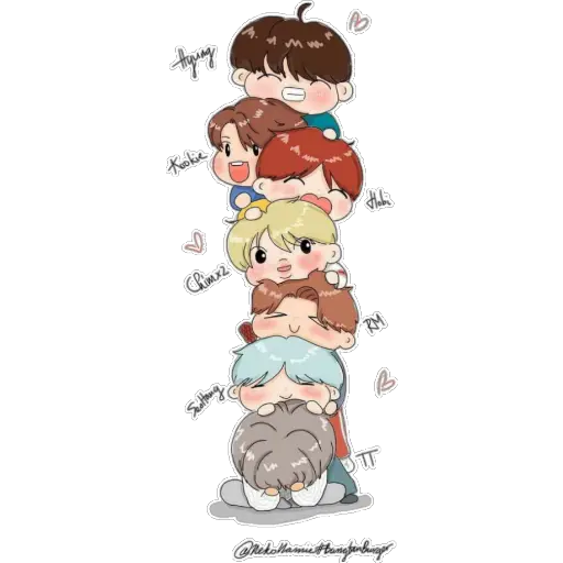 Ayung
Kookie
Chimx2
Slobe
RM
OTT
RekoMamie Mangfenburger