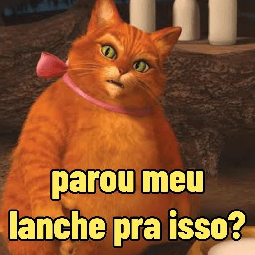 parou meu lanche pra isso?