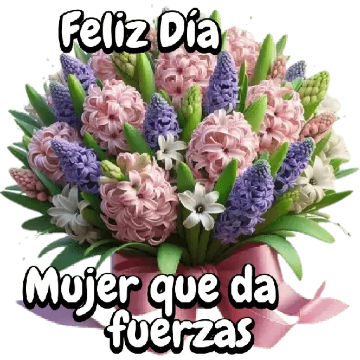 Feliz Día Mujer que da fuerzas