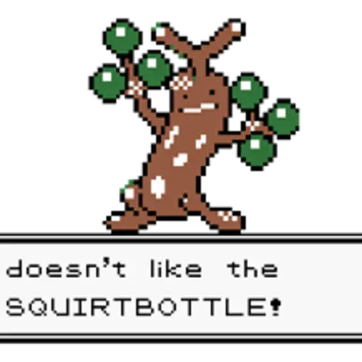 doesn't like the SQUIRTBOTTLE!