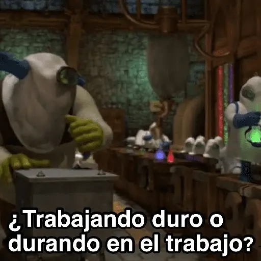 ¿Trabajando duro o durando en el trabajo?