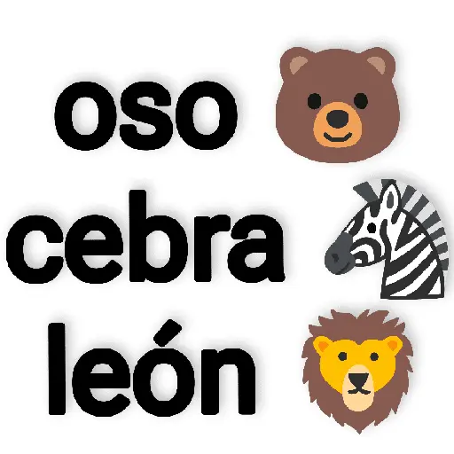 oso cebra león