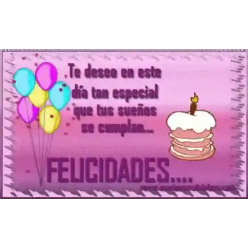 .Te desea en este dia tan especial que tus sueños se cumplan... FELICIDADES....
