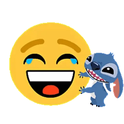 Emoji Bola 🟡 y Stitch Animado 2