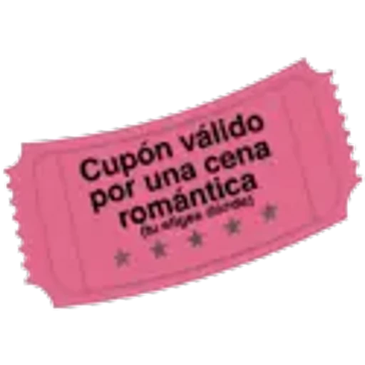 Cupón válido
por una cena
romántica
(uges des