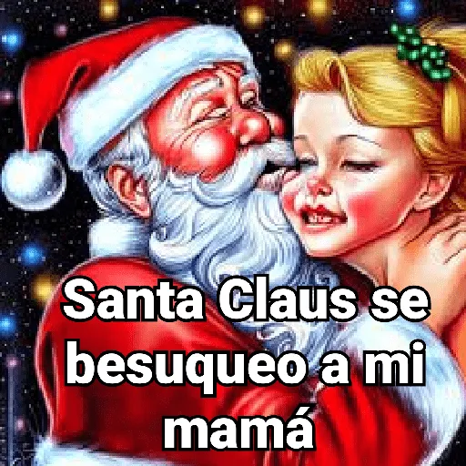 Santa Claus le dio un 💋 a mamá 15