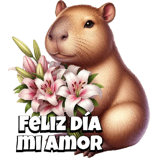 Copybara con ramos buchones💐 11
