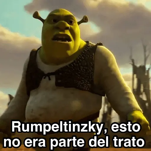 Rumpeltinzky, esto no era parte del trato