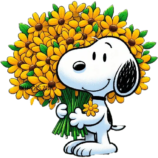 Flores amarillas Snoopy 🐾🌻🌼 12