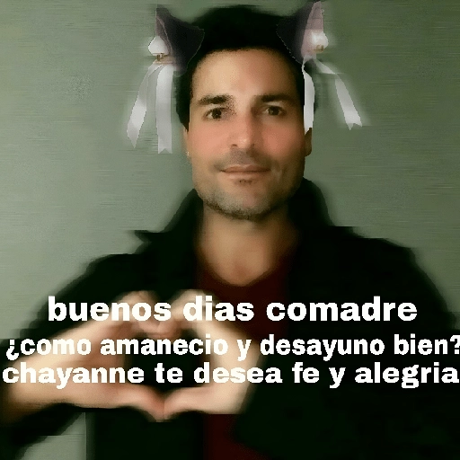 buenos dias comadre ¿como amanecio y desayuno bien? chayanne te desea fe y alegria