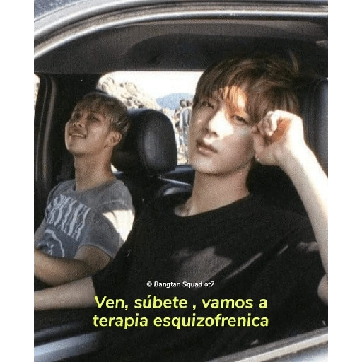 Bangtan Squad ot7 Ven, súbete, vamos a terapia esquizofrenica