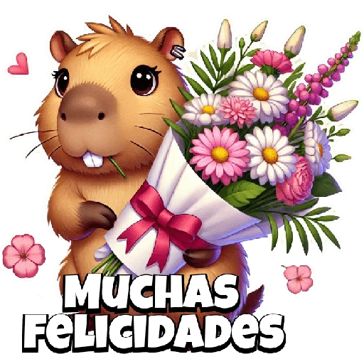 Copybara con ramos buchones💐 4