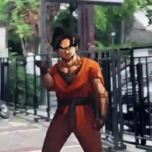 Goku bailando Random😜 9